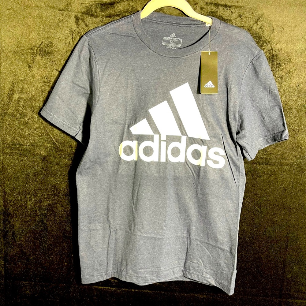 *NWT Navy Blue Adidas Logo Tee - S